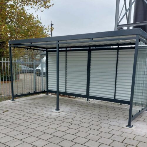 Fietsoverkapping Manheim - Modern en Maatwerk 49 Fietsoverkappingstaal en glas